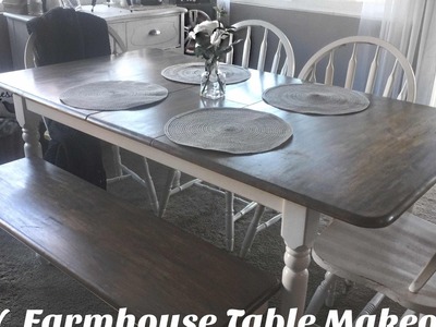DIY Farmhouse Table Makeover