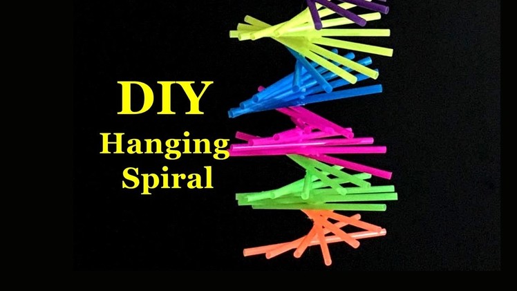 DIY Hanging Sprial using Drinking Straws | Recycle project