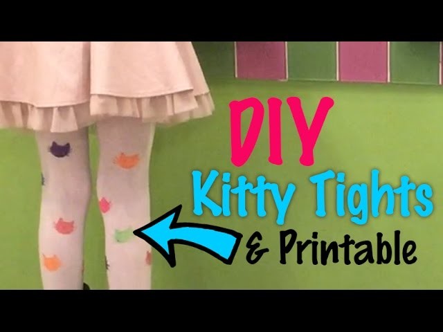 DIY Kitty Cat Tights!!  Free .Printable Included in the Description!