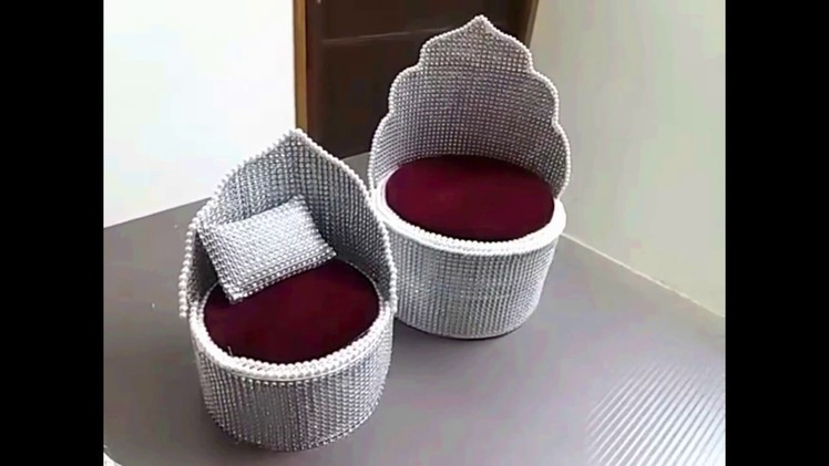 DIY - Make Singhasan (throne) made with recycled material easily at home.