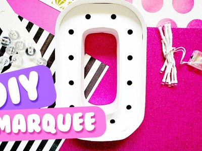 DIY Marquee Letters from Cardboard, Lights and Decorations!