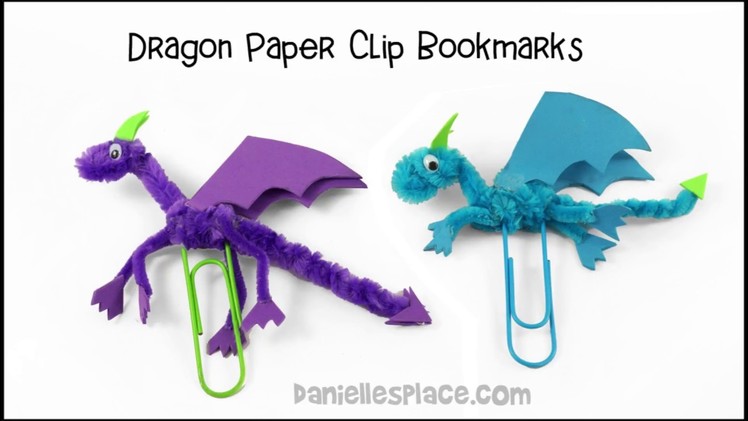 Dragon Paper Clip Bookmark Craft