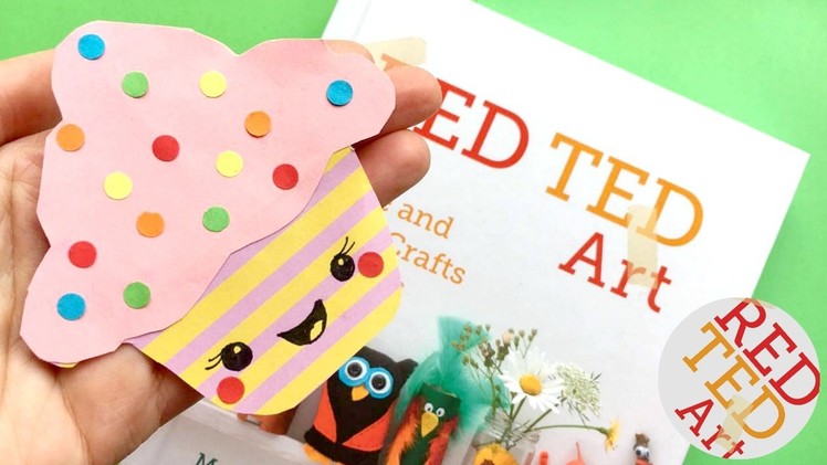 Easy Cupcake Bookmark Design - DIY Corner Bookmarks - Kawaii Paper Crafts DIYs