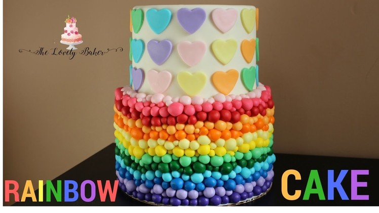 Easy Rainbow Heart Cake Tutorial!