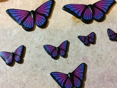Galaxy Butterfly Polymer Clay Cane Tutorial