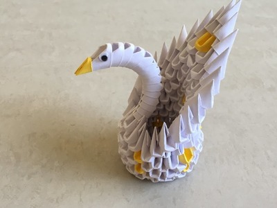 How to make 3D origami swan. swan tutorial | Priti Sharma