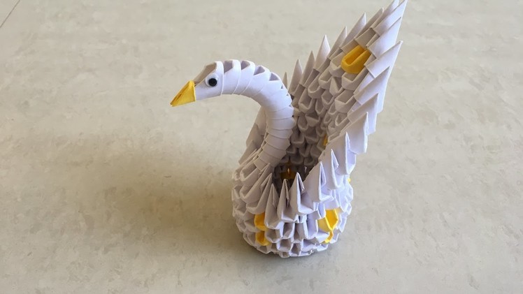 How to make 3D origami swan. swan tutorial | Priti Sharma