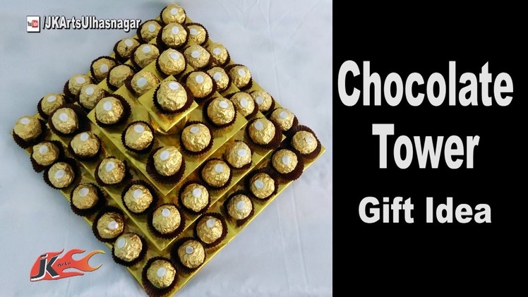How to make a chocolatesTower | Ferrero Rocher Candy stand | festival Gift Idea | JK Arts 1187