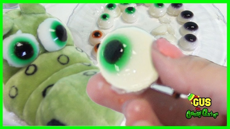 How to make gummy colors eyeballs jelly pudding! DIY rainbow gummies candy recipe for kids