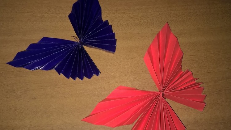 How To Make Paper Butterfly (Origami) Helps in Decorating Walls and Project files