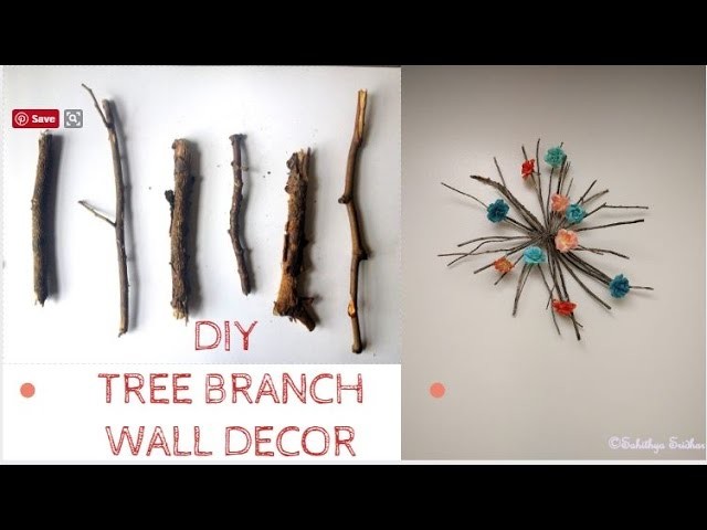 How to make wall hanging out of fallen tree branches | DIY | spring wall decor