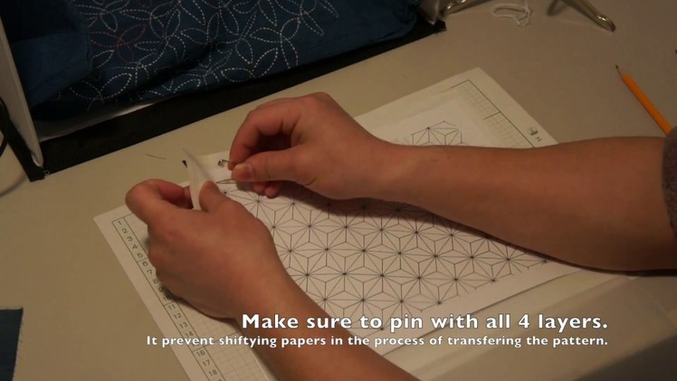 How to Transfer Sashiko Pattern on Fabric [Sashiko Tutorial]