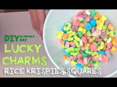 Lucky Charms Rice Krispies Treats ???? | St Patrick's Day DIY | GenniferJordyn