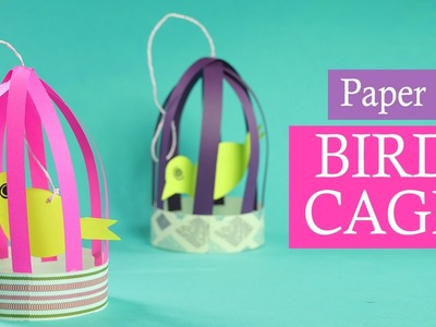 Paper Crafts for Kids: Paper Bird with Cage for Balcony (DIY Home Decor)