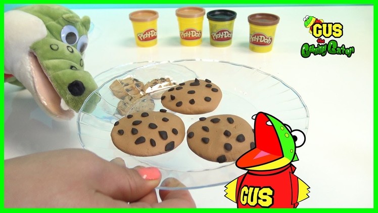 Play Doh Chocolate Chip Cookie! How to Make DIY Playdough desserts for Children Creative Play