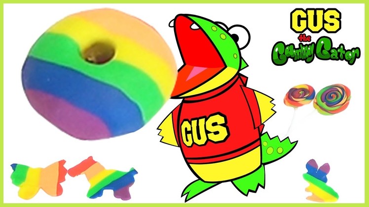 Play Doh Rainbow Donut How to Make DIY Playdough Creation Learn Colors for Children Creative play