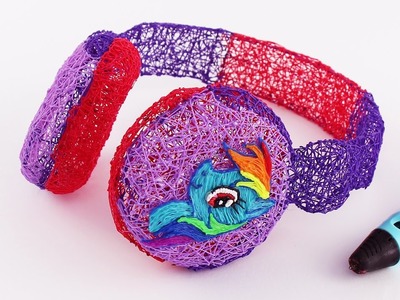 Rainbow Dash 3D Headphones Drawing With 3D PEN My Little Pony Video for Kids