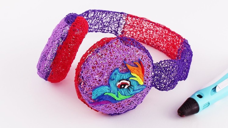 Rainbow Dash 3D Headphones Drawing With 3D PEN My Little Pony Video for Kids