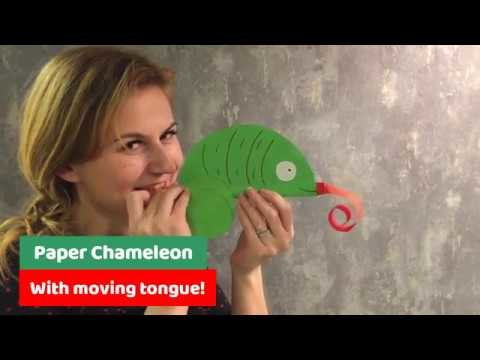SIMPLE DIY FOR KIDS Chameleon with moving tongue