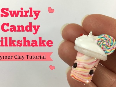 Swirly Candy Milkshake. Polymer Clay Tutorial