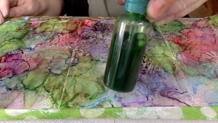 Using alcohol inks on glossy paper