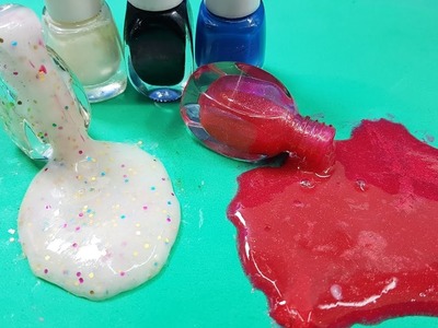 2 Ways Slime NAIL POLISH Without Glue!! Easy Slime Without Glue