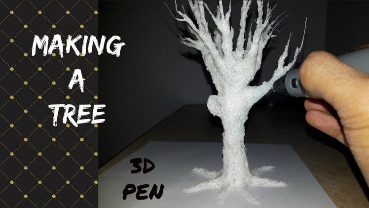 3D pen art making a tree with 3D printing Pen