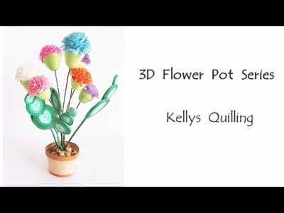 3D Quilling Flower Pot Series   Quilling Flower Pot 11  Learning Video