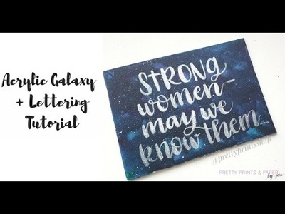 Acrylic Paint Galaxy Lettering Tutorial