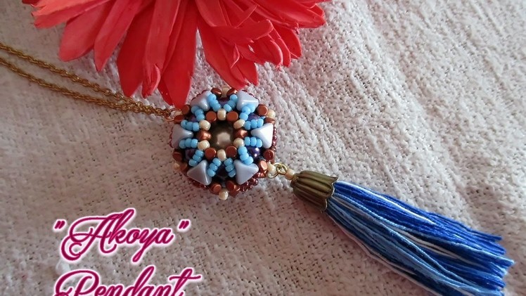 Akoya beaded pendant with minos and khéops - Beading Tutorial