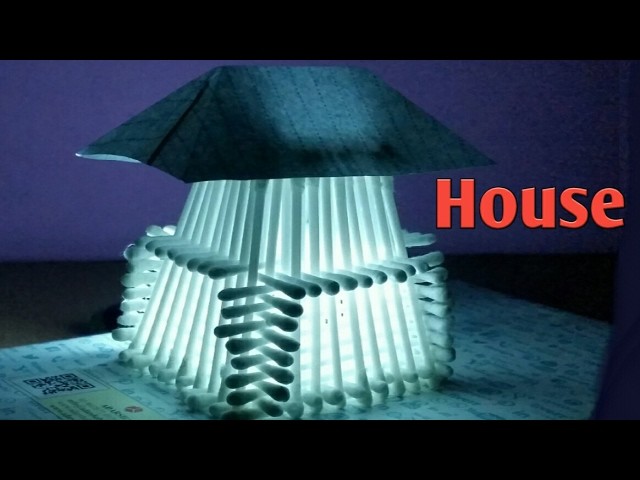 Amazing Life Hack: [DIY] How to make A House with Cotton Bud