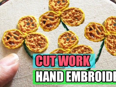 CUT WORK embroidery by hand || Hand embroidery ||