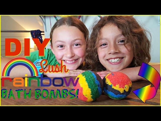 DIY Bath Bombs | Lush Rainbow Bath Bombs ???? SuperDuperKidsBlog Collab with theBOWgirls