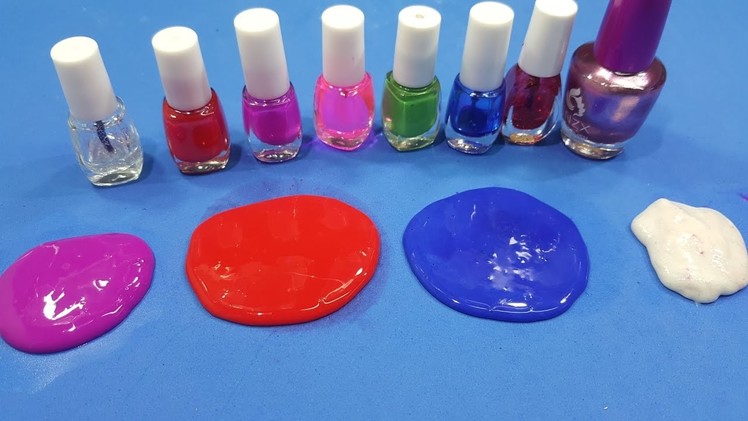 Diy slime ! How to make slime with nail polish and baby shampoo ,No glue