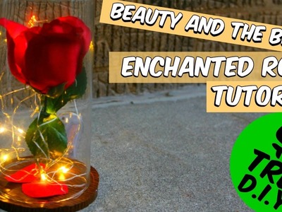 DOLLAR TREE BEAUTY AND THE BEAST ENCHANTED ROSE TUTORIAL