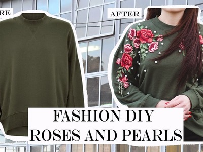 Fashion DIY - Embroidered Roses And Pearls !