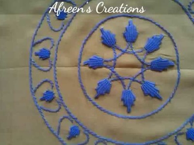 Hand Embroidery; Benazir Stitch. Kadai kamal Stitch