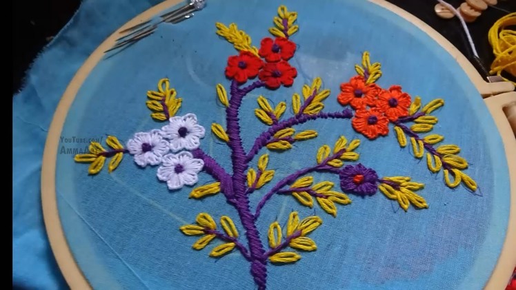 Hand Embroidery Buttonhole Stitchby Amma Arts