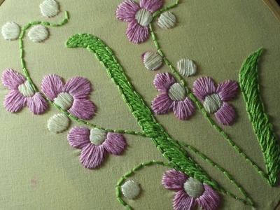 Hand embroidery designs | Satin stitch | Stitch and Flower-119