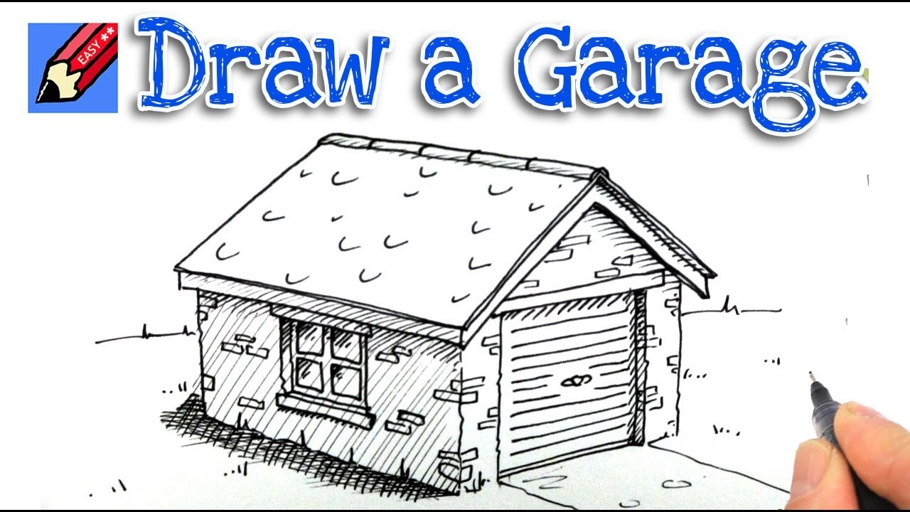 How to draw a garage in 3D real easy stepbystep