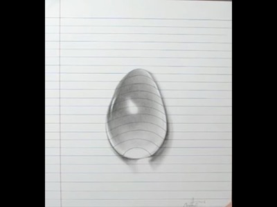 How to draw a water drop, Trick Art.3D Art.2D art paper