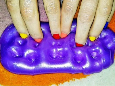 How To Make Big Purple Metallic Slime Without Borax - Izabela Stress DIY