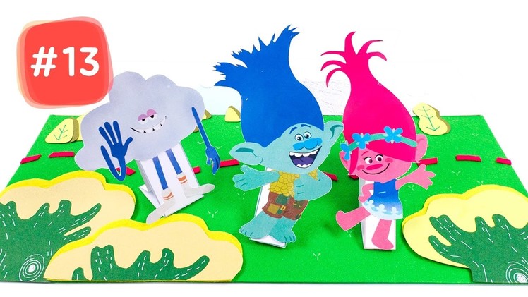 Learn Body Parts Names with Trolls Poppy&Branch SCRAPBOOK Stop Motion Story #13 - By MagicPang