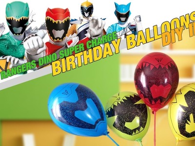 Power Rangers Dino Super Charge birthday IDEA! DIY Rangers face balloons!