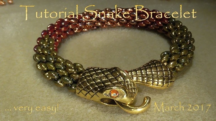Tutorial Snake Bracelet .  very easy! - March 2017