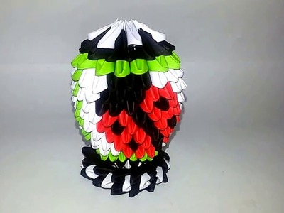 3D ORIGAMI EASTER EGG WITH LADYBIRDS. TUTORIAL