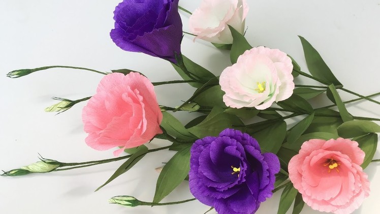 ABC TV | How To Make Lisianthus Paper Flowers From Crepe Paper - Craft Tutorial