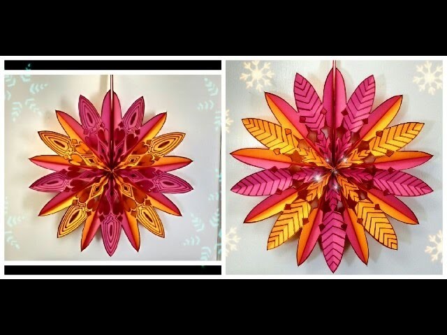 #diy Art and #craft : #howto make hanging #paperflower. #paperstar PART 2