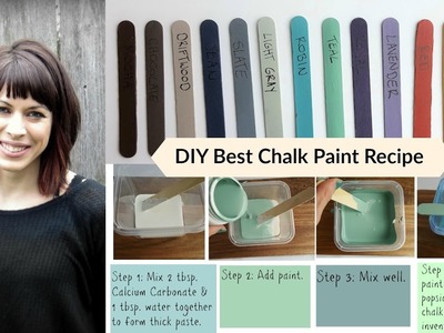 DIY Best Chalk Paint Recipe Tutorial- budget saving-homemade-calcium carbonate