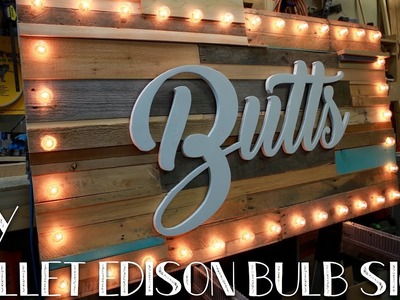 DIY Edison Bulb Pallet Sign